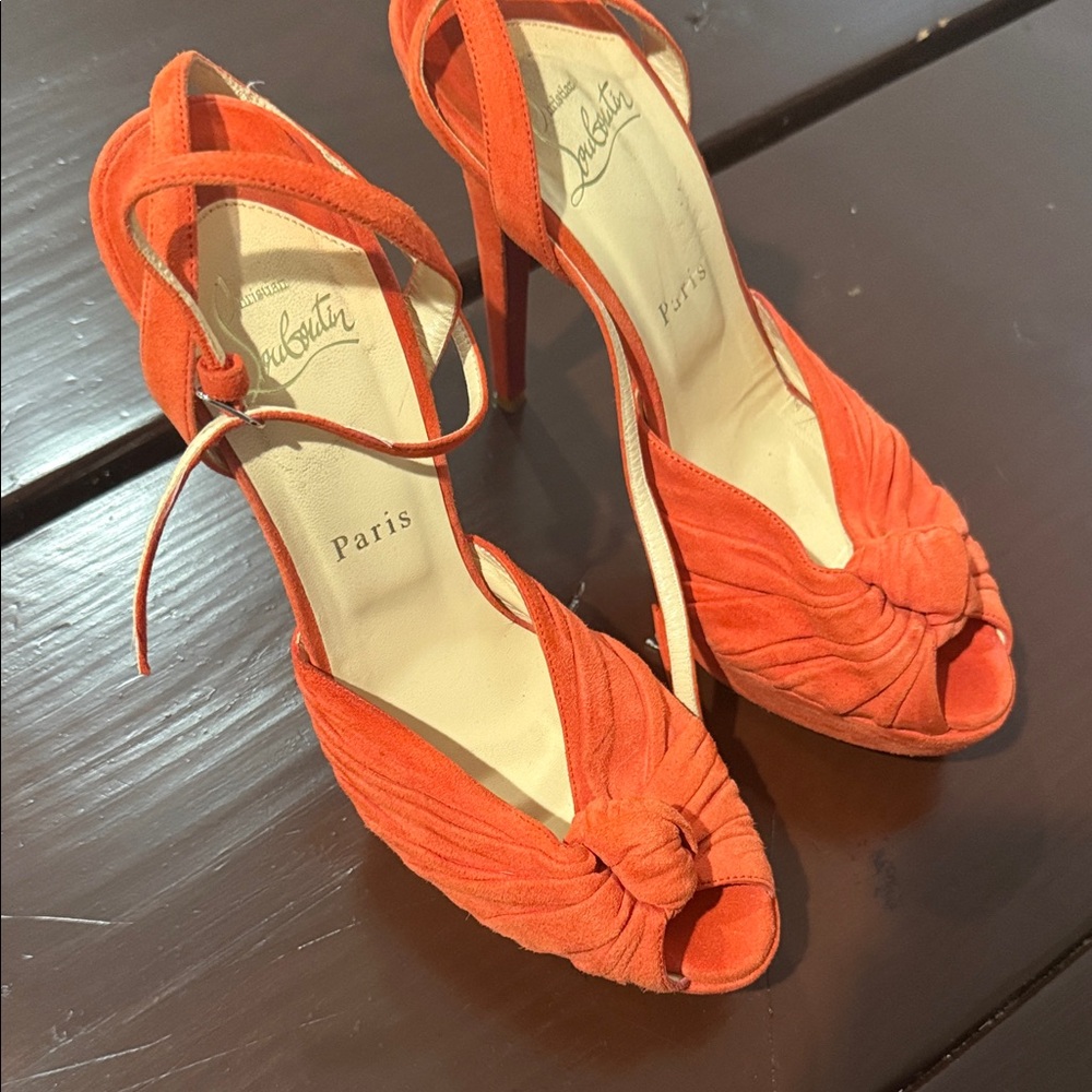 Christian Louboutin Vibrant Orange Heels